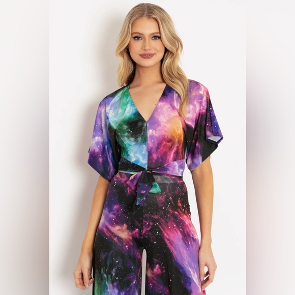 Blackmilk Galaxy Print Top - Multicolor - Picture 2 of 8
